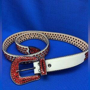 Red Rhinestone Belt
